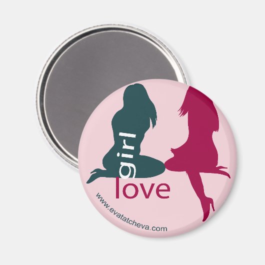 'Gir Liebe' Designer Magnet (Vorderseite/Rückseite)