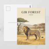 Gir-Wald Indien Postkarte (Vorne/Hinten)