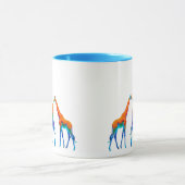 Girafe Regenbogen, bunt und fantasievoll. Tasse (Zentrum)