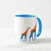 Girafe Regenbogen, bunt und fantasievoll. Tasse (VorderseiteRechts)