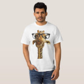 giraff T - Shirtentwurfs-Geschenkidee der Gläser T-Shirt (Vorne ganz)