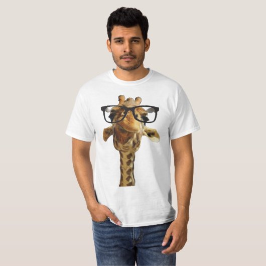 giraff T - Shirtentwurfs-Geschenkidee der Gläser T-Shirt (Vorne ganz)