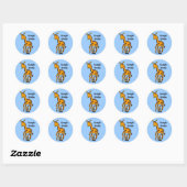 Giraffe2, Georgie Giraffe Runder Aufkleber (Blatt)