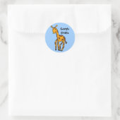 Giraffe2, Georgie Giraffe Runder Aufkleber (Tasche)