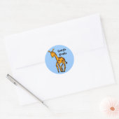 Giraffe2, Georgie Giraffe Runder Aufkleber (Umschlag)