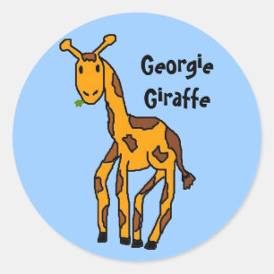 giraffe2, GeorgieGiraffe Runder Aufkleber