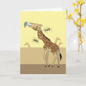 Giraffe #18 erhalten gut karte (Gelbe Blume)