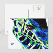 Giraffe 1 postkarte (Vorne/Hinten)