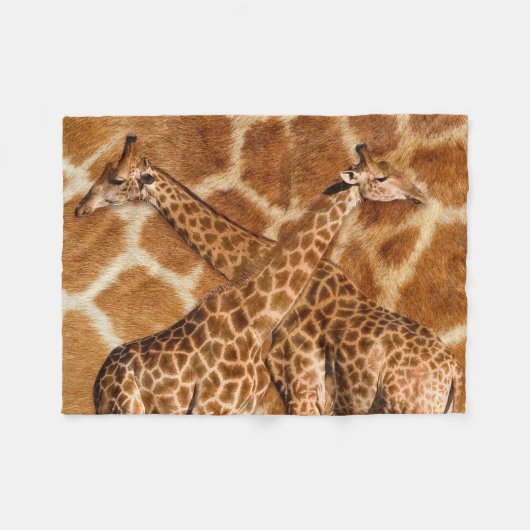 Giraffe 1A Fleecedecke (Vorderseite (Horizontal))