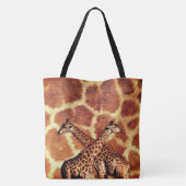 Giraffe 1A ganz vorbei - drucken Sie Tasche (Rückseite)