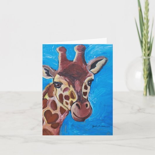 Giraffe (2019) - klein - 4 Zoll x 5,6" - vertikal Dankeskarte (Vorderseite)