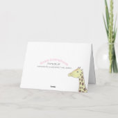 Giraffe 25. Silver Wedding Anniversary Karte (Rückseite)