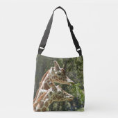 Giraffe 2-seitige Mehrdruck-Cross-Body-Bag Tragetaschen Mit Langen Trägern (Vorderseite)