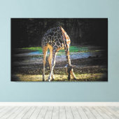 Giraffe 2Design Leinwanddruck (Insitu (Holzboden))
