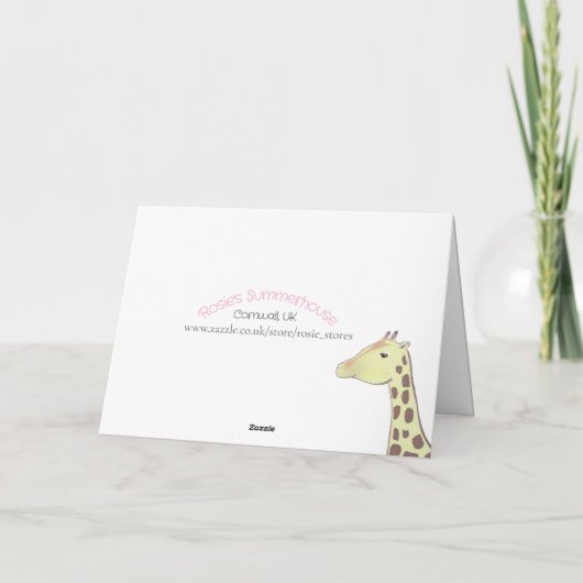 Giraffe 30. Pearl Wedding Jubiläum Karte (Rückseite)