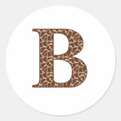 Giraffe A Runder Aufkleber (Vorderseite)