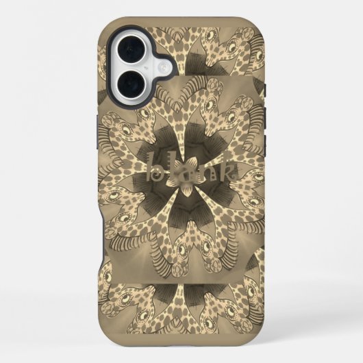 Giraffe Abstract Art Druck iPhone Hülle (Rückseite)