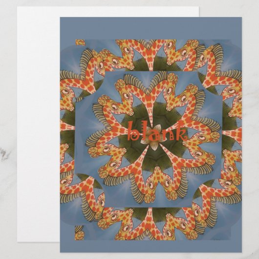 Giraffe Abstrakte Kunstdrucke (Vorne/Hinten)