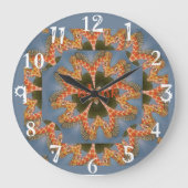 Giraffe Abstrakte Kunstdrucke Große Wanduhr (Vorderseite)