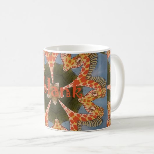 Giraffe Abstrakte Kunstdrucke Kaffeetasse (VorderseiteRechts)