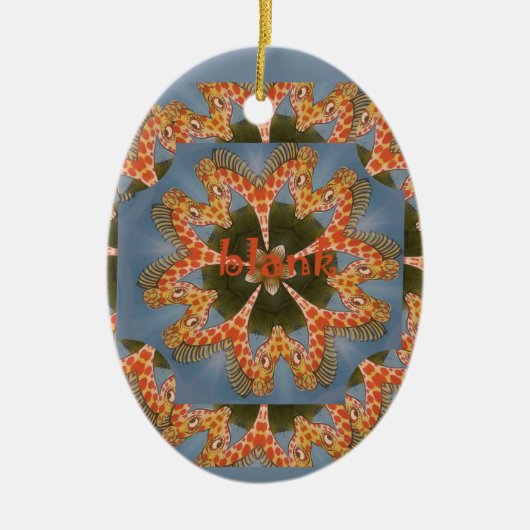 Giraffe Abstrakte Kunstdrucke Keramik Ornament (Vorne)