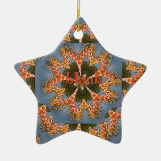 Giraffe Abstrakte Kunstdrucke Keramik Ornament (Vorne)