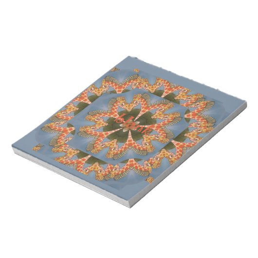 Giraffe Abstrakte Kunstdrucke Notizblock (Rotiert)