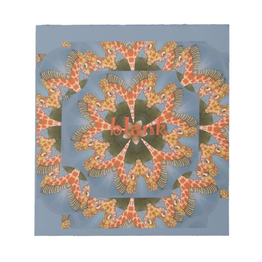 Giraffe Abstrakte Kunstdrucke Notizblock (Vorderseite)