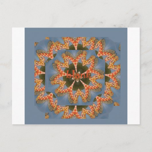 Giraffe Abstrakte Kunstdrucke Postkarte (Vorderseite)