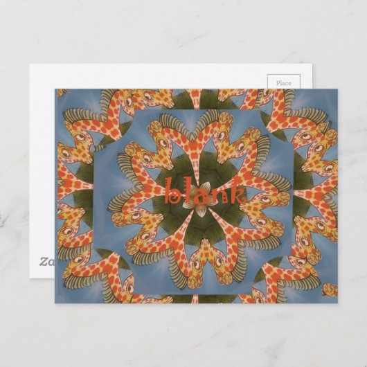 Giraffe Abstrakte Kunstdrucke Postkarte (Vorne/Hinten)