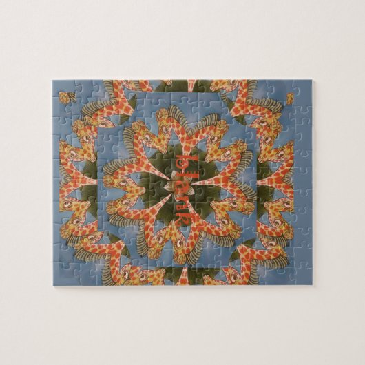 Giraffe Abstrakte Kunstdrucke Puzzle (Horizontal)