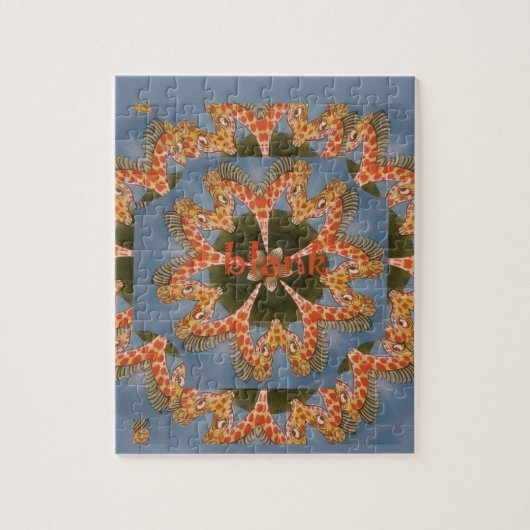 Giraffe Abstrakte Kunstdrucke Puzzle (Vertikal)