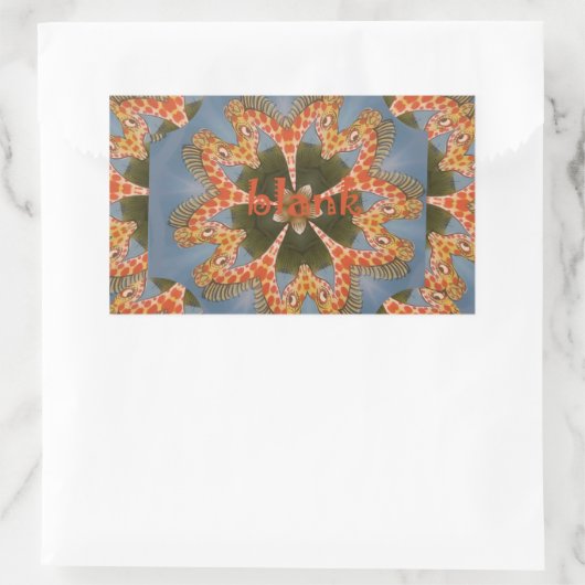 Giraffe Abstrakte Kunstdrucke Rechteckiger Aufkleber (Tasche)