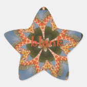 Giraffe Abstrakte Kunstdrucke Stern-Aufkleber (Vorderseite)