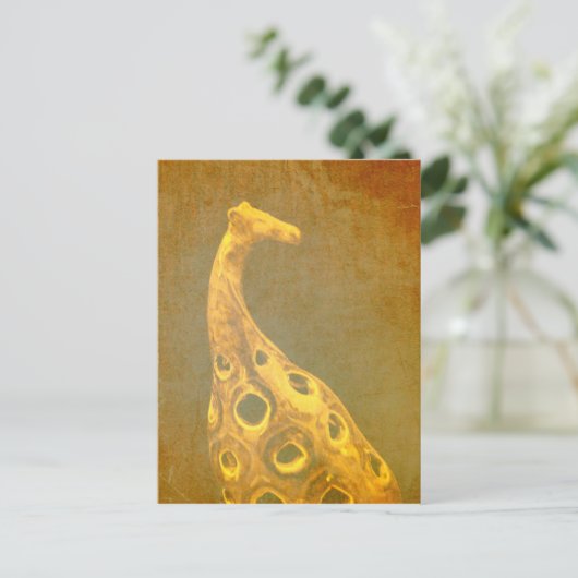 Giraffe Abstrakte Postkarte (Stehend Vorderseite)