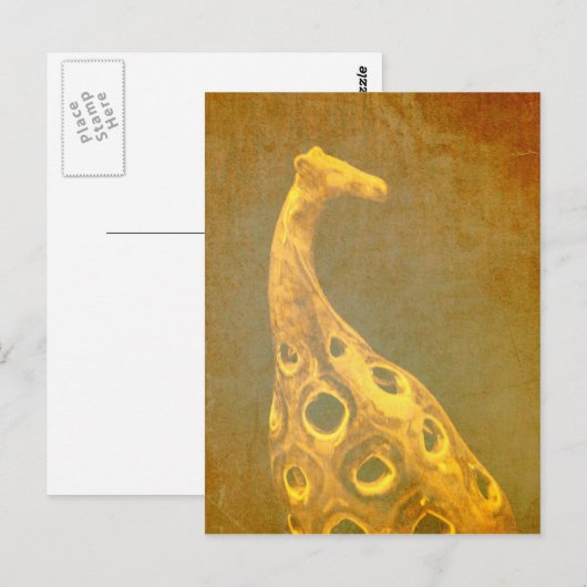 Giraffe Abstrakte Postkarte (Vorne/Hinten)