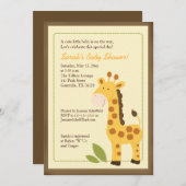Giraffe Adventure 12x18 Baby Shower Einladung (Vorne/Hinten)