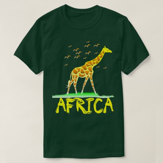 Giraffe Africa Safari Kleidungsdesigns für T-Shirt (Design vorne)