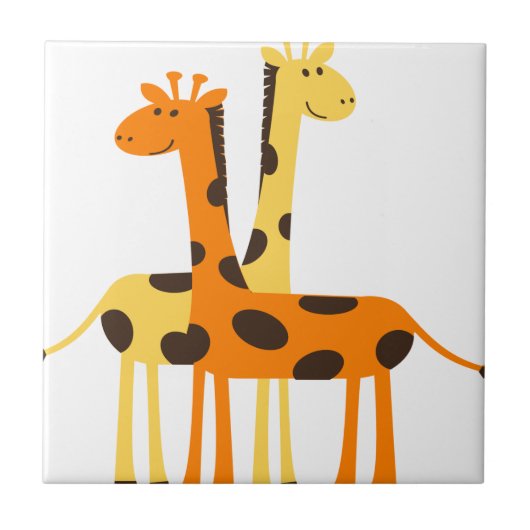 Giraffe africa safari wild fliese (Vorderseite)
