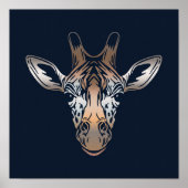 Giraffe African Print | Elegante Giraffe Tierart Poster (Vorne)