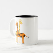 Giraffe Afrika Safari Zweifarbige Tasse (Vorderseite Links)