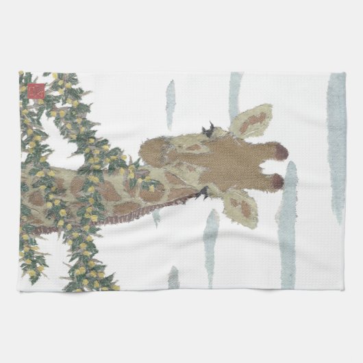 Giraffe, Afrika, Tier, Wildtiere Handtuch (Horizontal)