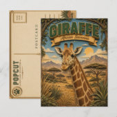 Giraffe Afrikanische Savanne POPCUT Postkarte (Vorne/Hinten)