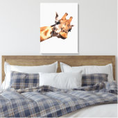 Giraffe afrikanisches Tierportrait Leinwanddruck (Insitu (Schlafzimmer))