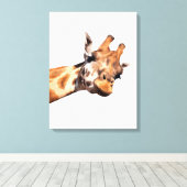 Giraffe afrikanisches Tierportrait Leinwanddruck (Insitu (Holzboden))