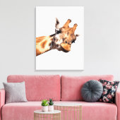 Giraffe afrikanisches Tierportrait Leinwanddruck (Insitu (Wohnzimmer))