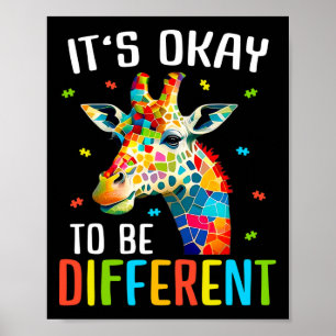 Giraffe-Akzeptanz-Kinder-Jungen-Mädchen Es ist oka Poster