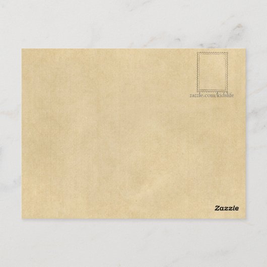 Giraffe Alphabet Animal Postkarte (Rückseite)