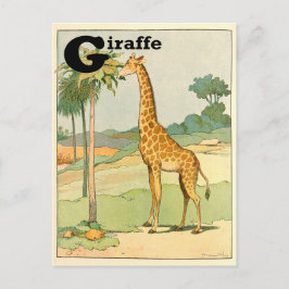 Giraffe Alphabet Animal Postkarte