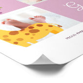 Giraffe ・ Alphabet Monogram Niedlich Baby Shower Poster (Ecke)